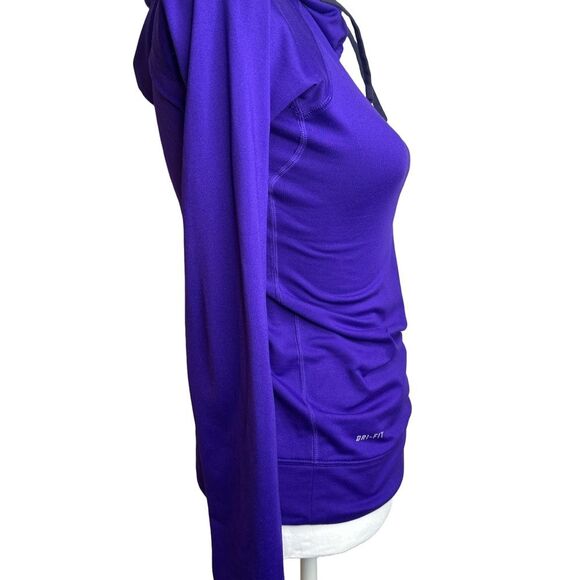 Nike Pro Women’s purple mock neck hoodie Size XS - Picture 2 of 6